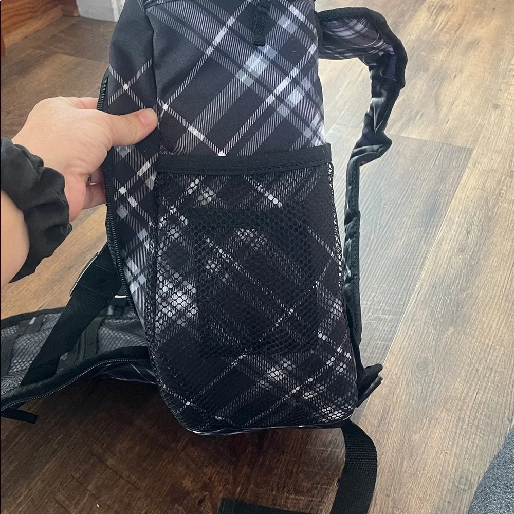 Thirty-One Black and White Plaid Backpack camera bag